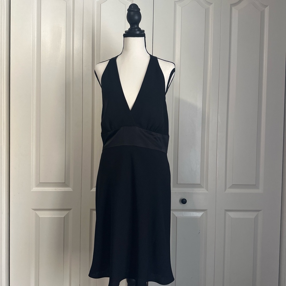 Vintage black halter dress